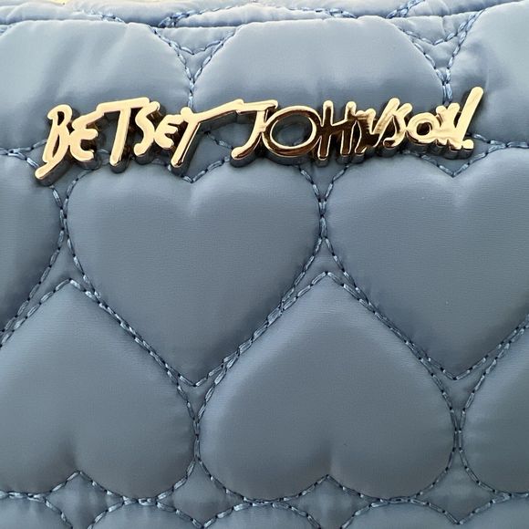 Betsey Johnson CBJ-1092 Periwinkle Blue Double Zip Weekender Cosmetic Bag $68+ - Picture 11 of 11